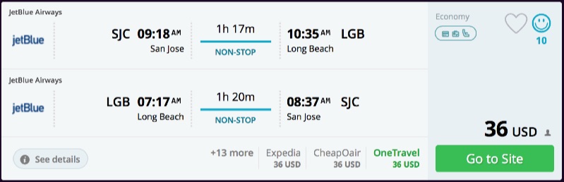 San_Jose_to_Long_Beach_flights