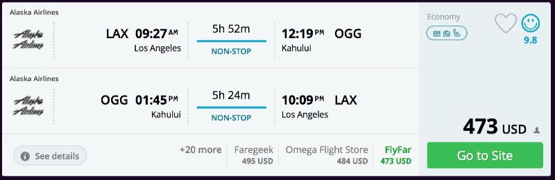 SFO or LAX (nonstop), DEN, DFW, ORD to Maui, Hawaii for $384-569 R/T