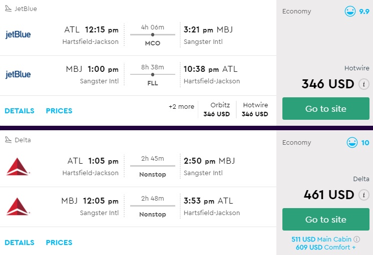 Atlanta to Montego Bay, Jamaica from $346 R/T [jetBlue]