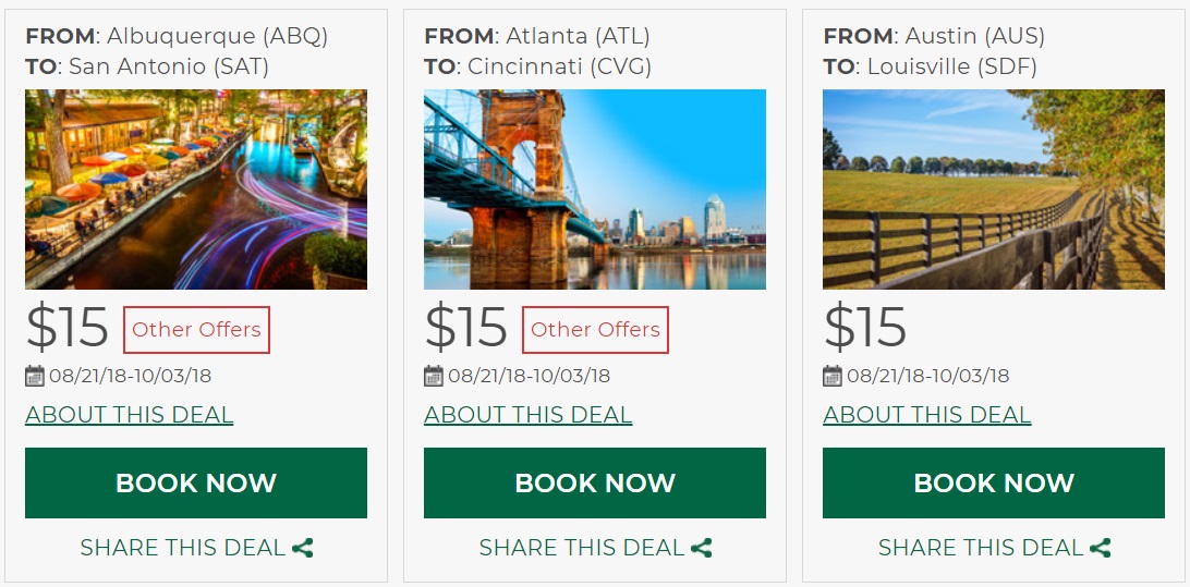 Penny Plus Fares™ from Frontier Airlines (15 O/W in taxes & fees)