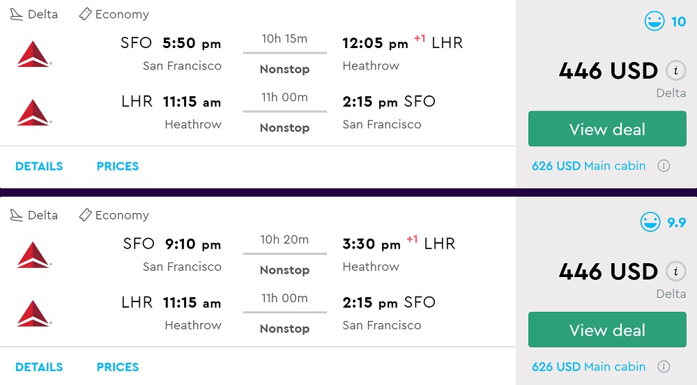 Nonstop via Delta! San Francisco to London, UK for $446 round-trip