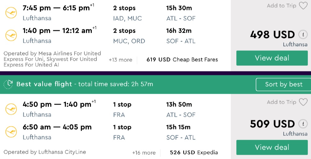 Atlanta or New York to Romania or Bulgaria from 443 roundtrip