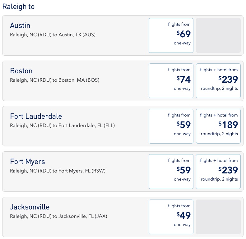 The Big Winter Sale from jetBlue; fares from $49 one-way