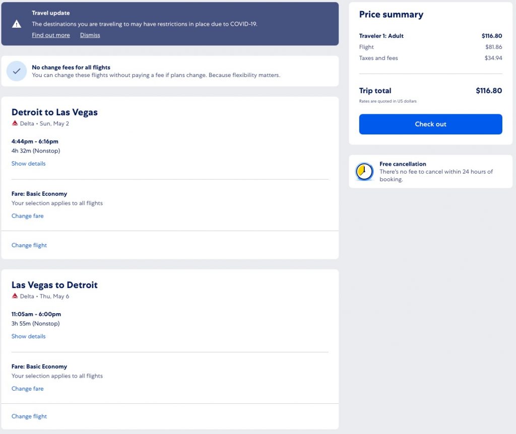 Nonstop via Delta! Atlanta, Minneapolis, Detroit, Salt Late City, Seattle to Las Vegas and v
