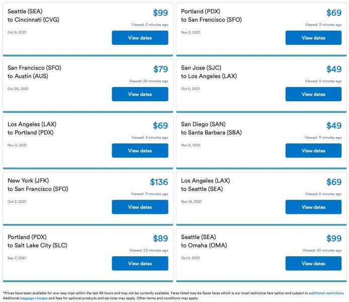 Alaska Airlines Sale fares from 49 oneway
