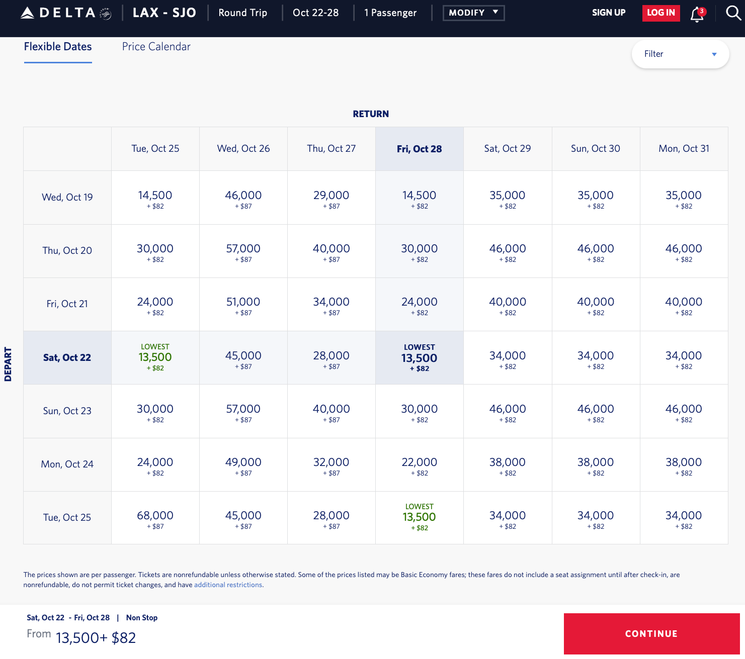 Delta nonstop flights to Costa Rica from LA for 233 or only 13.5k