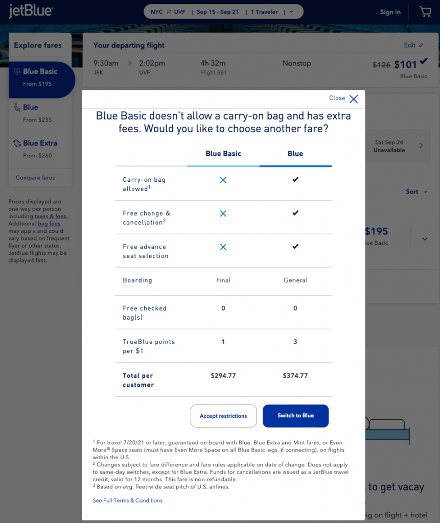 'The Get The Fall Rolling' 2day sale from jetBlue. 25 off 50+ with