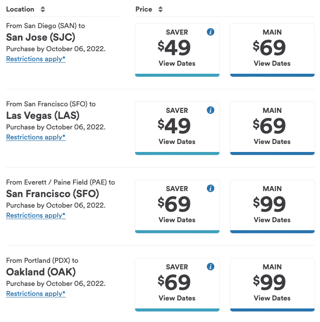 The Plan Ahead Sale via Alaska Airlines; from 49 oneway
